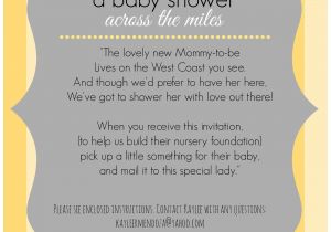Long Distance Baby Shower Invitation Wording Long Distance Baby Shower Invitation Virtual Baby Shower