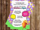 Lorax Baby Shower Invitations Dr Seuss the Lorax Baby Shower Invitations 15