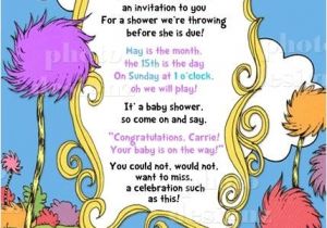 Lorax Baby Shower Invitations Dr Suess the Lorax and Shower Invitations On Pinterest