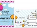 Lorax Baby Shower Invitations the Lorax Dr Seuss Baby Shower Invitation by Larissakaydesigns