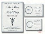 Lord Of the Rings Wedding Invitation Template Geek Wedding Invitation Set Lord Of the Rings Elven
