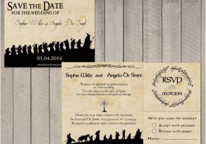 Lord Of the Rings Wedding Invitation Template Wedding Invitation Set Lord Of the Rings Save the Date