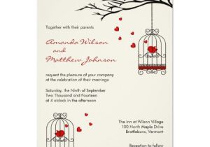 Love Birds Wedding Invitation Template Love Birds In Birdcages Wedding Invitations Zazzle Co Uk