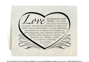 Love is Patient Love is Kind Wedding Invitations Wedding Card Program Invitation Love is Patient and