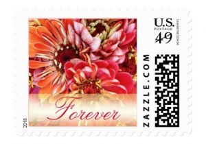 Love Stamps for Wedding Invitations Colorful forever Love Wedding Invitation Stamps Zazzle