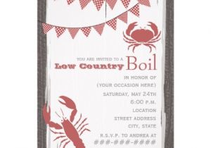 Low Country Boil Party Invitations Personalized Crab Boil Invitations Custominvitations4u Com