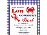 Low Country Boil Party Invitations Personalized Red Gingham Invitations Custominvitations4u Com