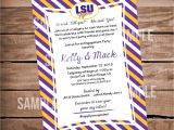 Lsu Party Invitations Lsu Tigers Football Bridal Shower Invitation Tailgate Party