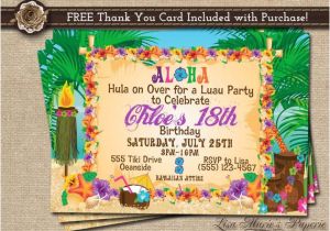 Luau Party Invitation Template Hawaiian Party Invitation Luau Birthday Invitation Luau