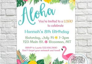 Luau Party Invitation Template Luau Birthday Invites Aloha Pineapple Invitations Summer