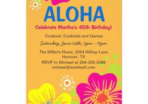 Luau Party Invitations Walmart Hawaiian Luau Birthday Party Invitation Zazzle