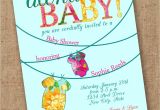 Luau themed Baby Shower Invitations Tropical Esie Luau Baby Shower Invite by Lovesweetpeacards