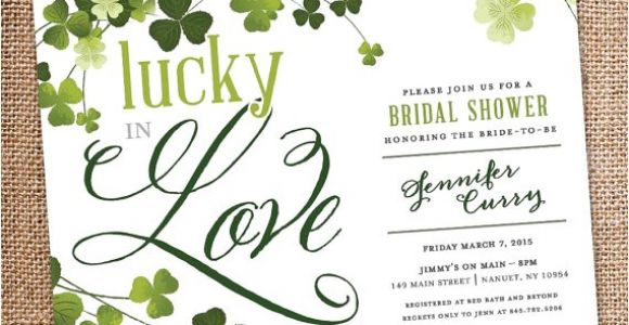 Lucky In Love Bridal Shower Invitations Lucky In Love Bridal Shower Invitation Digital File