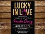 Lucky In Love Bridal Shower Invitations Lucky In Love Bridal Shower Invitation Gold Bridal Shower