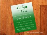 Lucky In Love Bridal Shower Invitations Ombre Lucky In Love Wedding Shower Invitation Modern