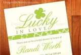 Lucky In Love Bridal Shower Invitations Shamrock Lucky In Love Bridal Shower Invitation Can Also Be