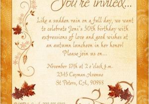Lunch Party Invitation Wording Chic Fall Birthday Invitations Woman 39 S orange event Colors