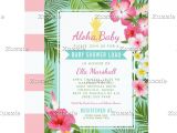 Lush Party Invitations Baby Shower Luau Invitations Tropical Flowers Pinterest