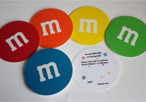 M and M Birthday Invitations 5m Creations M&m Invitations