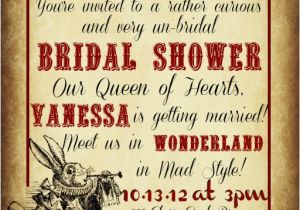 Mad Hatter Bridal Shower Invitation Wording Bridal Shower Invitations Free Printable Mad Hatter