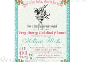 Mad Hatter Bridal Shower Invitation Wording Items Similar to Bridal Shower Invitation Mad Hatter Tea