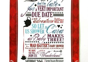 Mad Hatter Bridal Shower Invitation Wording Mad Hatter Tea Invitation
