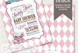 Mad Hatter Tea Party Baby Shower Invites Alice In Wonderland Baby Shower Invitation Mad Hatter