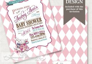 Mad Hatter Tea Party Baby Shower Invites Alice In Wonderland Baby Shower Invitation Mad Hatter