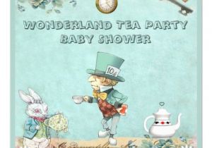 Mad Hatter Tea Party Baby Shower Invites Mad Hatter Wonderland Tea Party Baby Shower 5 25" Square