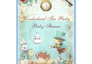 Mad Hatter Tea Party Baby Shower Invites Mad Hatter Wonderland Tea Party Baby Shower Card