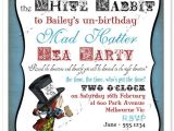 Mad Hatter Tea Party Birthday Invitations Mad Hatter Tea Party Invitation Alice In Wonderland