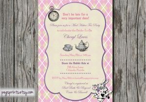 Mad Hatter Tea Party Bridal Shower Invitations Mad Hatter Bridal Shower Invitation Tea Party by Pegsprints