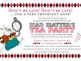 Mad Hatter Tea Party Invitation Template Alice S Adventures In Typography A Juniper Berry