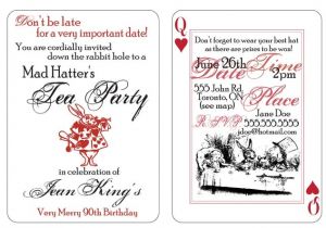 Mad Hatter Tea Party Invitation Template Free Mad Hatter Party Invitation