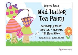 Mad Hatter Tea Party Invitation Template Free Party Invitation Clipart 54