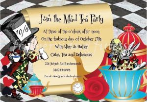 Mad Hatter Tea Party Invitation Template Mad Hatter Tea Party Quotes Quotesgram