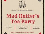 Mad Hatter Tea Party Invitation Template Playing Card Invitation Template Diabetesmang Info