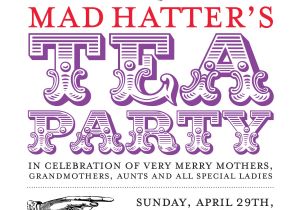 Mad Hatter Tea Party Invitation Wording Alice’s Adventures In Typography