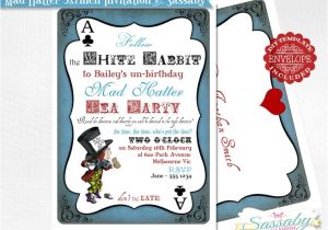 Mad Hatter Tea Party Invitations Free Printable Free Mad Hatter Template Invitation