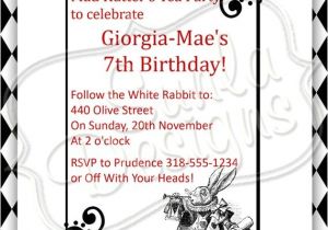 Mad Hatter Tea Party Invitations Free Printable Items Similar to Mad Hatter 39 S Tea Party Birthday Party or