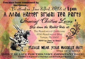 Mad Hatters Tea Party Invitation Ideas Things My Bookish Bucket List