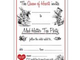 Mad Hatters Tea Party Invitations Free Templates Alice In Wonderland Invitations Free Google Search