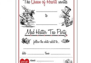 Mad Hatters Tea Party Invitations Free Templates Alice In Wonderland Invitations Free Google Search