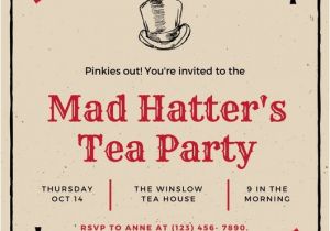 Mad Hatters Tea Party Invitations Free Templates Playing Card Invitation Template – Diabetesmangfo