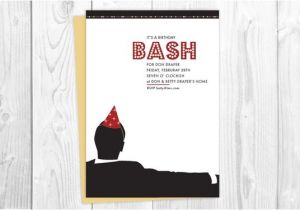 Mad Men Party Invitations Items Similar to Mad Men Party Invitations Birthday Bash