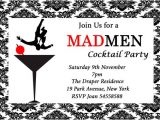 Mad Men Party Invitations Mad Men Inspired Birthday Cocktail Party event Invitation