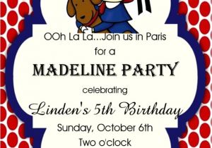 Madeline Birthday Party Invitations Madeline Birthday Party