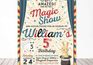 Magic Birthday Party Invitation Template Magic Party Invitation Magic Birthday Invitation Magician