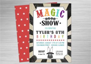 Magic Party Invites Magic Show Printable Party Invitation