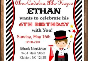 Magic Show Birthday Party Invitation Template Magician Party Invitation Magic Birthday Invitation